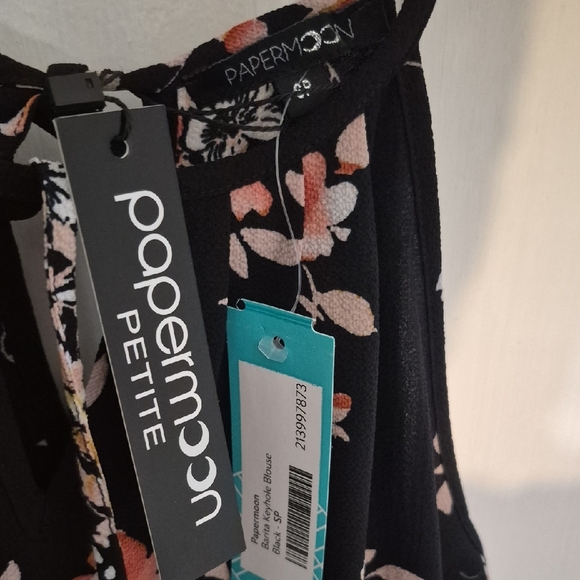Papermoon Black and Pink Floral Camisole - Picture 2 of 2